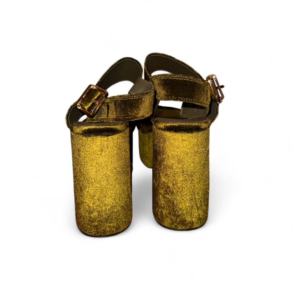 JEFFREY CAMPBELL Moody Platform Sandal in olive velvet - Picture 6 of 8